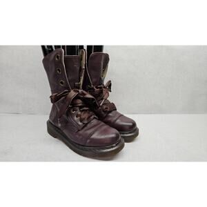 Dr. Martens Burgundy Lace Up 8 Eyelet Boots Women's Size 7